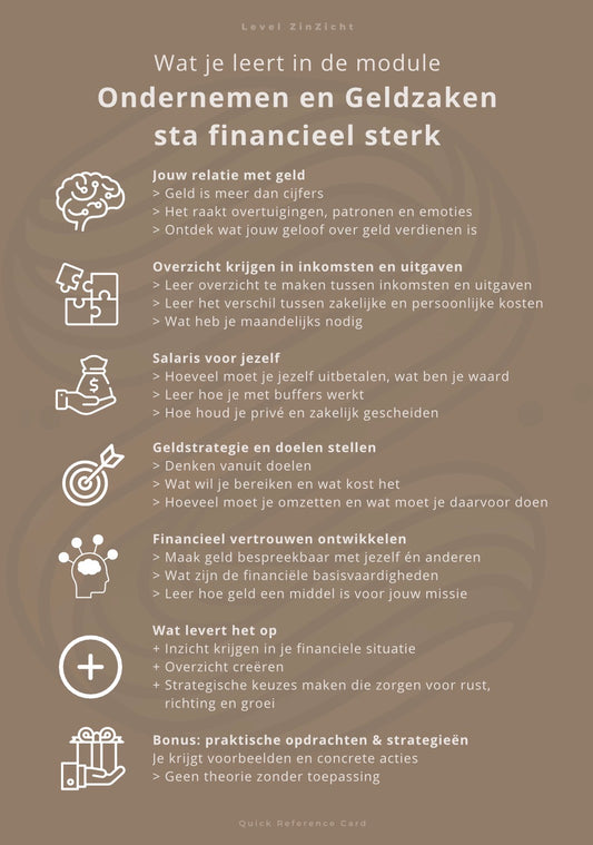 Ondernemen en Geldzaken