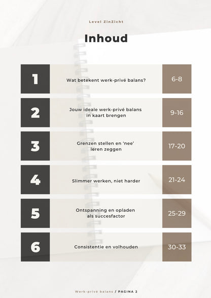 Werk-Privé Balans