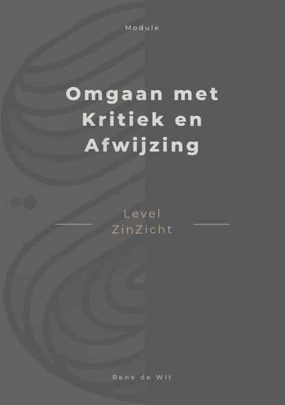 Omgaan met Kritiek en Afwijzing
