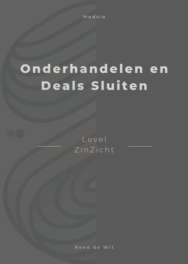 Onderhandelen en deals sluiten